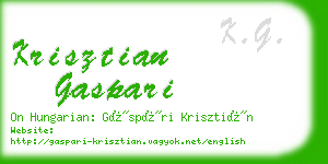 krisztian gaspari business card